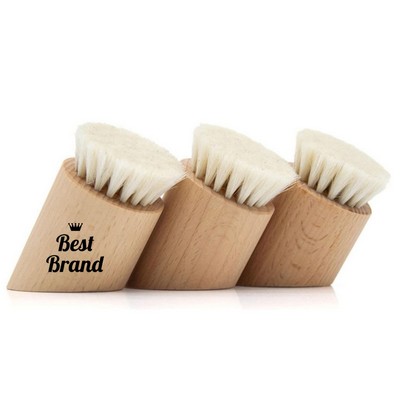 Cylindrical Beechwood Wool Cleansing Brush
