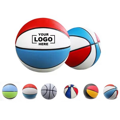 Size 7 Basketball with Rubber Bladder and PU Cover