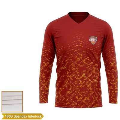 Sublimated Long Sleeve Soccer Jersey 180G