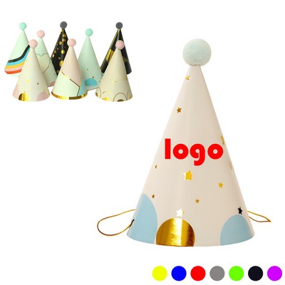 Pom-Pom Party Paper Hat