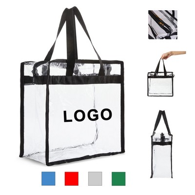 Clear PVC Zipper Tote Bag