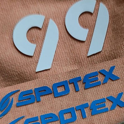 3.5" Heat Transfer 3mm Thick Silicone Sticker Label with Adhesive Backing