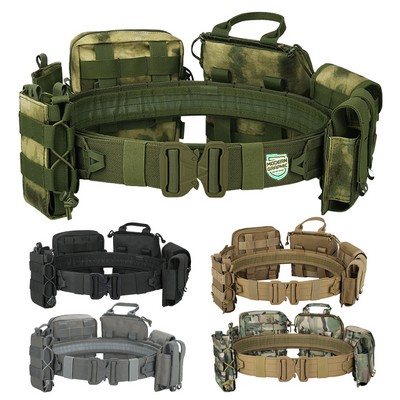 8" 1 Tactical Battle Belt Set with Pouches Accessories