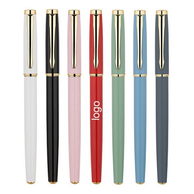 Metal Gel Pen with Gold/Silver Accents