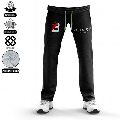 Men's Sublimated Track Pants Spandex Interlock