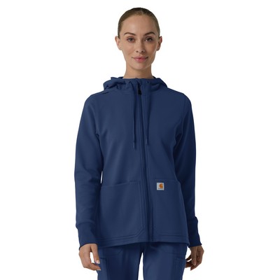 Carhartt Scrubs - Layers - Women's Three-Pocket Full Zip Waffle Hoodie