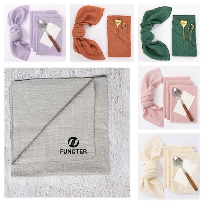 Washable Soft Cotton Hemmed Table Dinner Napkins 12.5 x 12.5"