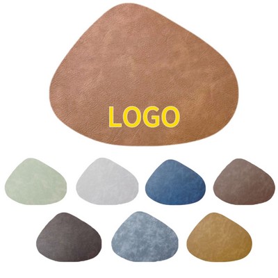 Nordic Style Teardrop-Shaped Leather Placemat