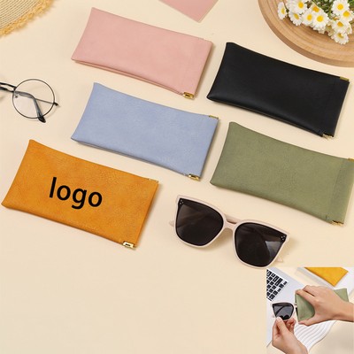 Auto-Close PU Leather Eyewear Case
