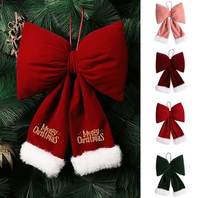 3D Velvet Bowknot with Hanging Ring