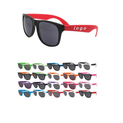 Neon Frosted UV Protective Two Tone Contrast Sunglasses