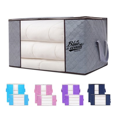 Multipurpose Breathable Non-Woven Clothing Storage Bag with Clear Window and Reinforced Handles