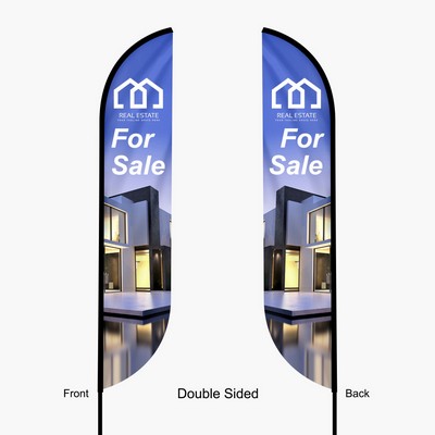 14ft Feather Convex Flag Double Sided