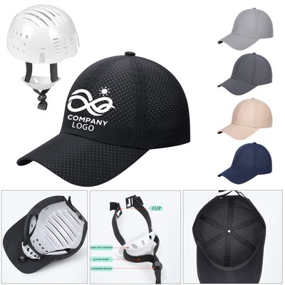 Safety Helmet Breathable Baseball Cap w/PE Anti-Collision Inner Shell