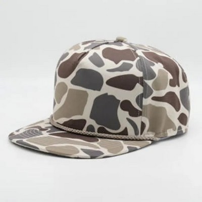 5-Panel A Frame Snapback Hat w/Flat Bill