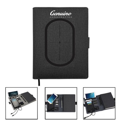 Tech Portfolio with Wireless Charging Pad