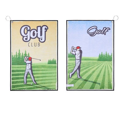 Microfiber Golf Towel With Carabiner