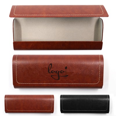 Simple Pu Leather Glasses Case With Customizable Logo