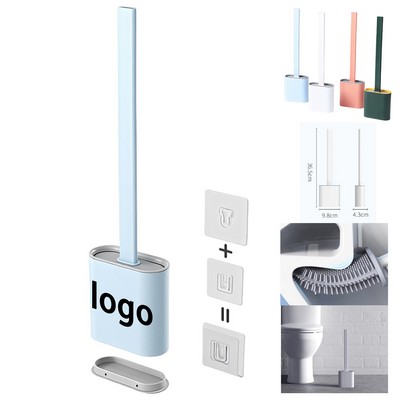 Wall-Mounted Long Handle Toilet Brush - Space-Saving & Easy Cleaning