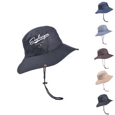 Foldable Wide Brim Bucket Sun Hat