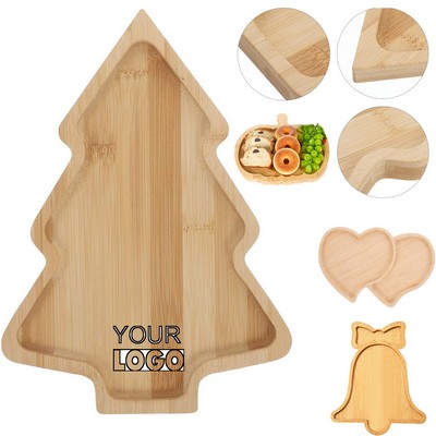 Bamboo Christmas Tree-Shaped Snack Platter