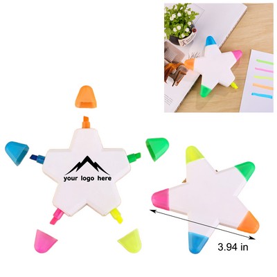 Star Shaped Multicolor Highlighter