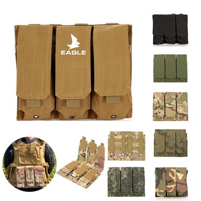 Tactical MOLLE Triple Magazine Pouch Hunting Mag Bag
