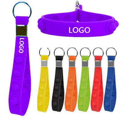 Silicone Bubble Popup Keychain