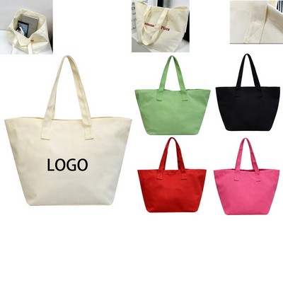 Rugged Canvas Shoulder Tote