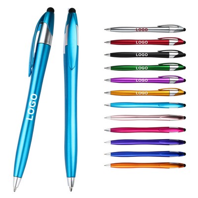 Plastic Twist Stylus Ballpoint Pen
