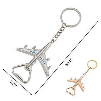 Metal Aircraft Bottle Opener Keychain Aviation Gift
