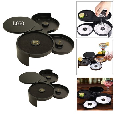 3 Tier ABS Cocktail Glass Rimmer