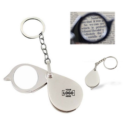 Compact Folding Magnifying Glass Keychain