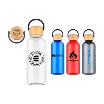 21 Oz. RPET Water Bottle w/Bamboo Lid