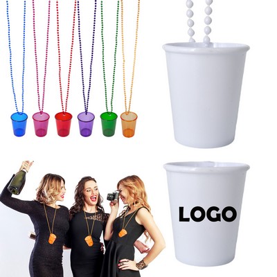Festive Plastic Cup Bead Party Necklace