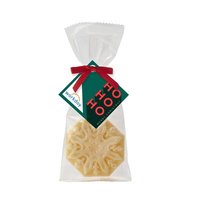 Belgian Chocolate Holiday Icons Favor Bag with White Chocolate Snowflake