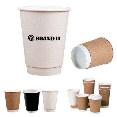 12oz Double Wall Insulated Coffee Paper Cup