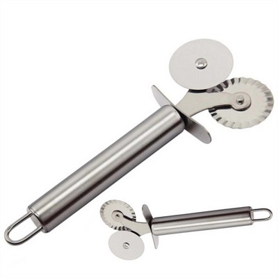 Double Roll Pizza Stainless Steel Knife