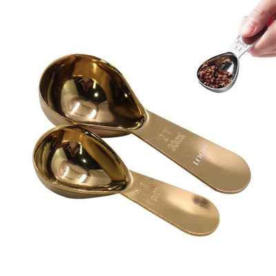 1Oz 0.5Oz Stainless Steel Coffee Measuring Spoon