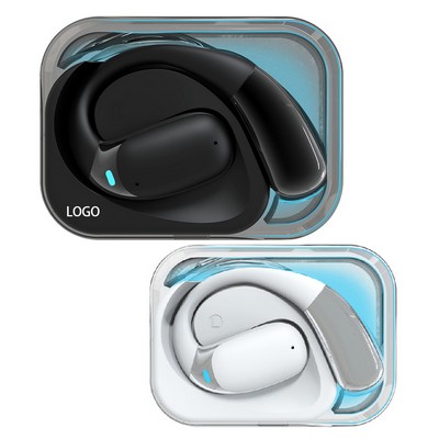 Transparent Ear-hook Bluetooth AI translation Headphones