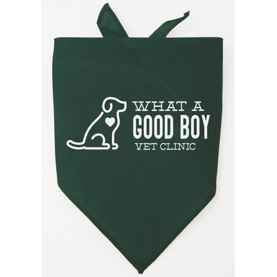 Personalized Large Dark Green Triangle Pet Bandana