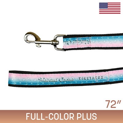 6' Sublimated Pet Leash w/ Nickel-Plated Hardware