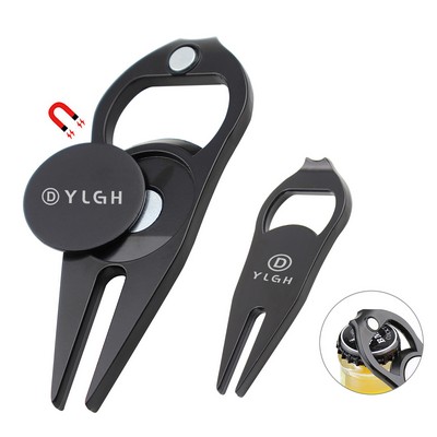 Golf Divot Ball Marker With Bottle Opener
