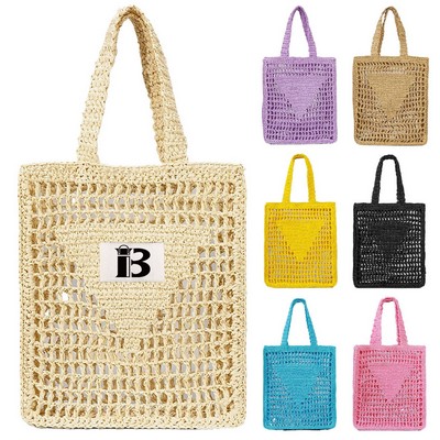 Spacious Crochet Mesh Beach Tote Bag