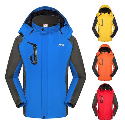 Warm Hooded Rain Jacket