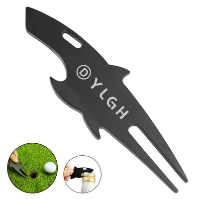 Shark Golf Divot With Bottle Opener