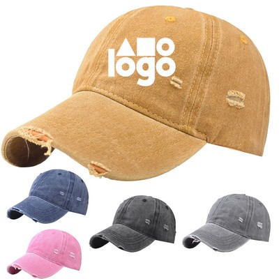 Customizable Distressed Duckbill Hat