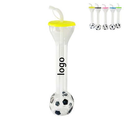20 Oz Football Party Plastic Straw Cup For World Cup Events