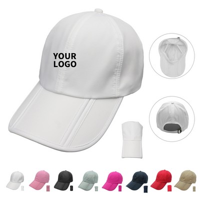 Polyester Foldable Waterproof Baseball Cap With UPF Protection
