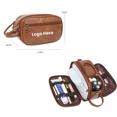 Vegan Leather Toiletry Bag